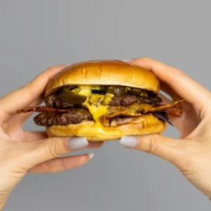 Extra Smash Burger + sültkrumpli -- .Piros Street Food Esztergom